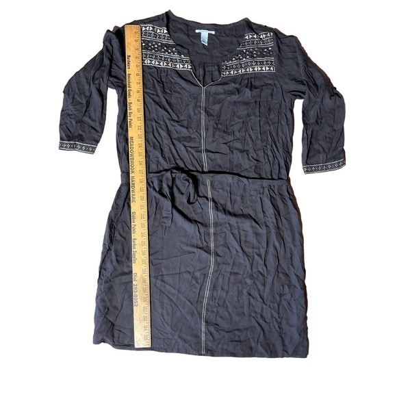 Women's Lucky Brand Brown Embroidered Dress. Boho. Size Large - Picture 6 of 8